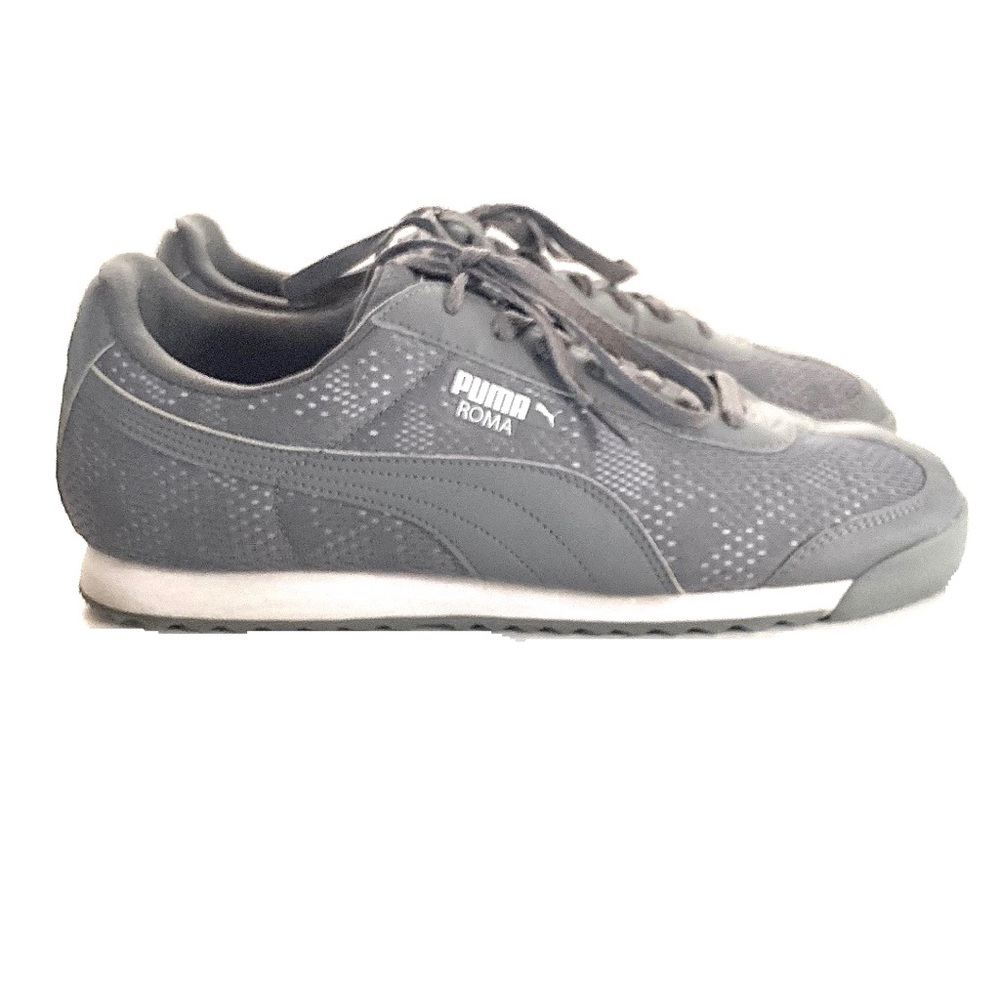 Mens Gray Puma ROMA Sneakers Size 11.5 EUC! - Picture 3 of 8